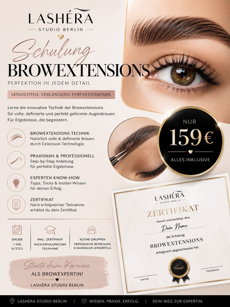 Browextensions Schulung bei Lash&eacute;ra Studio & Academy