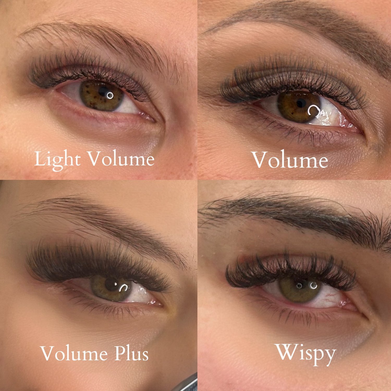 Wimpernverl&auml;ngerung Light Volume, Volume, Volume Plus, Wispy